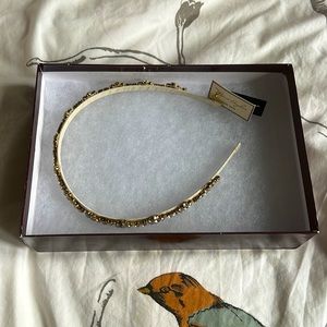 Jewelled cream headband bought at Henri Bendel on 5th Avenue. By Mary Hayden.